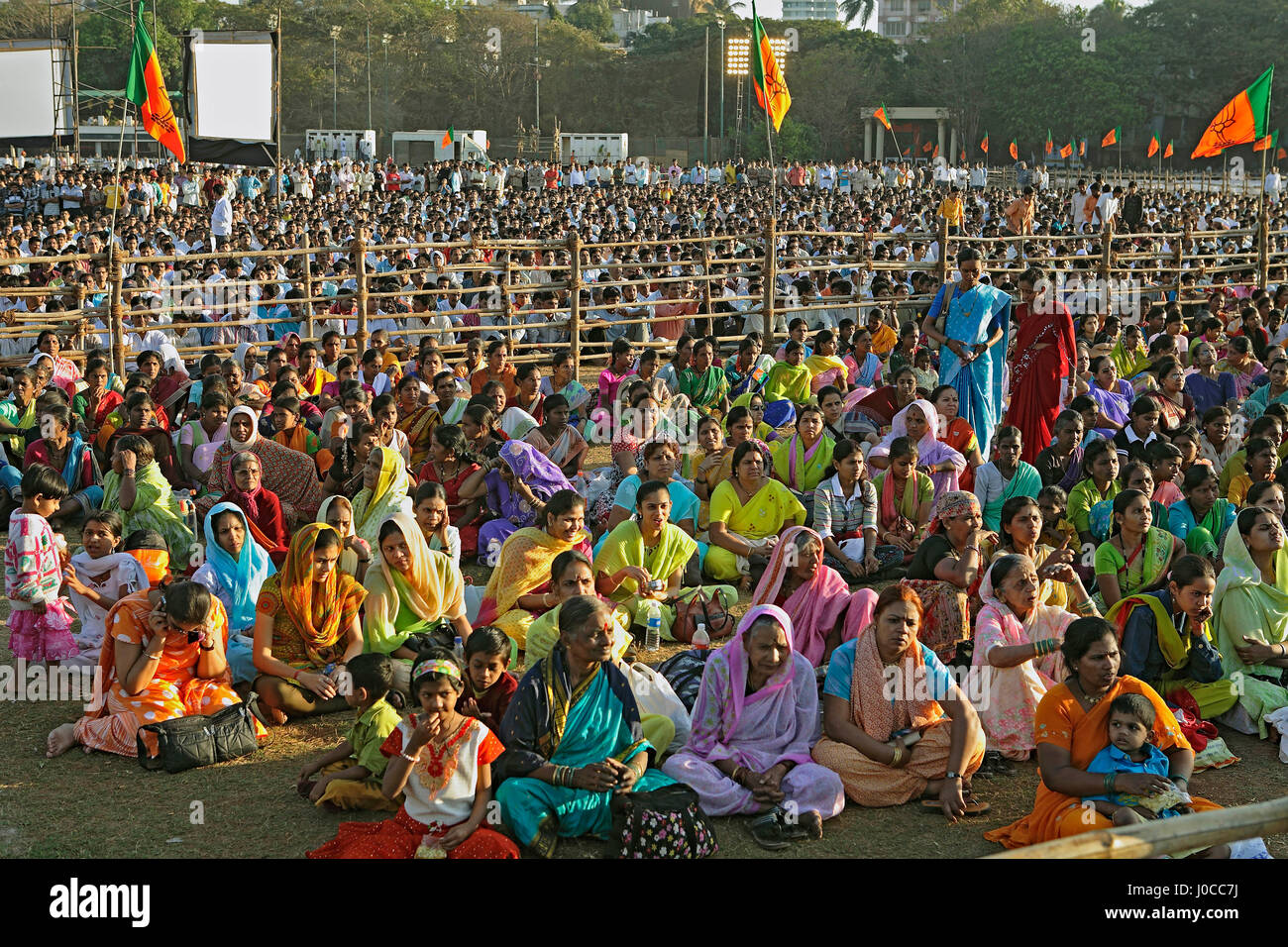 Bhartiya Janta Partei öffentliche Konferenz, Mumbai, Maharashtra, Indien, Asien Stockfoto