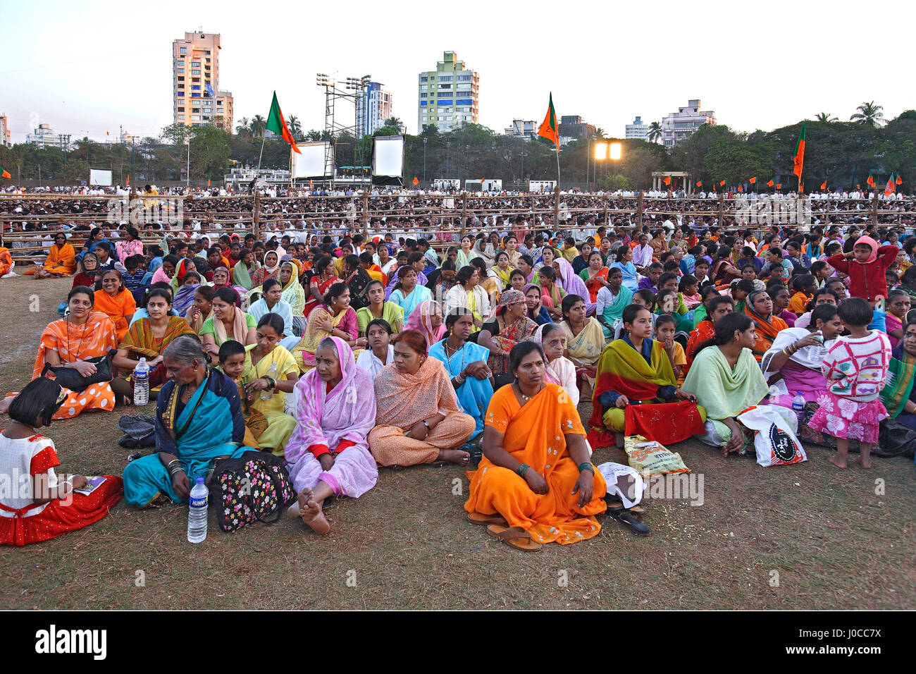 Bhartiya Janta Partei öffentliche Konferenz, Mumbai, Maharashtra, Indien, Asien Stockfoto