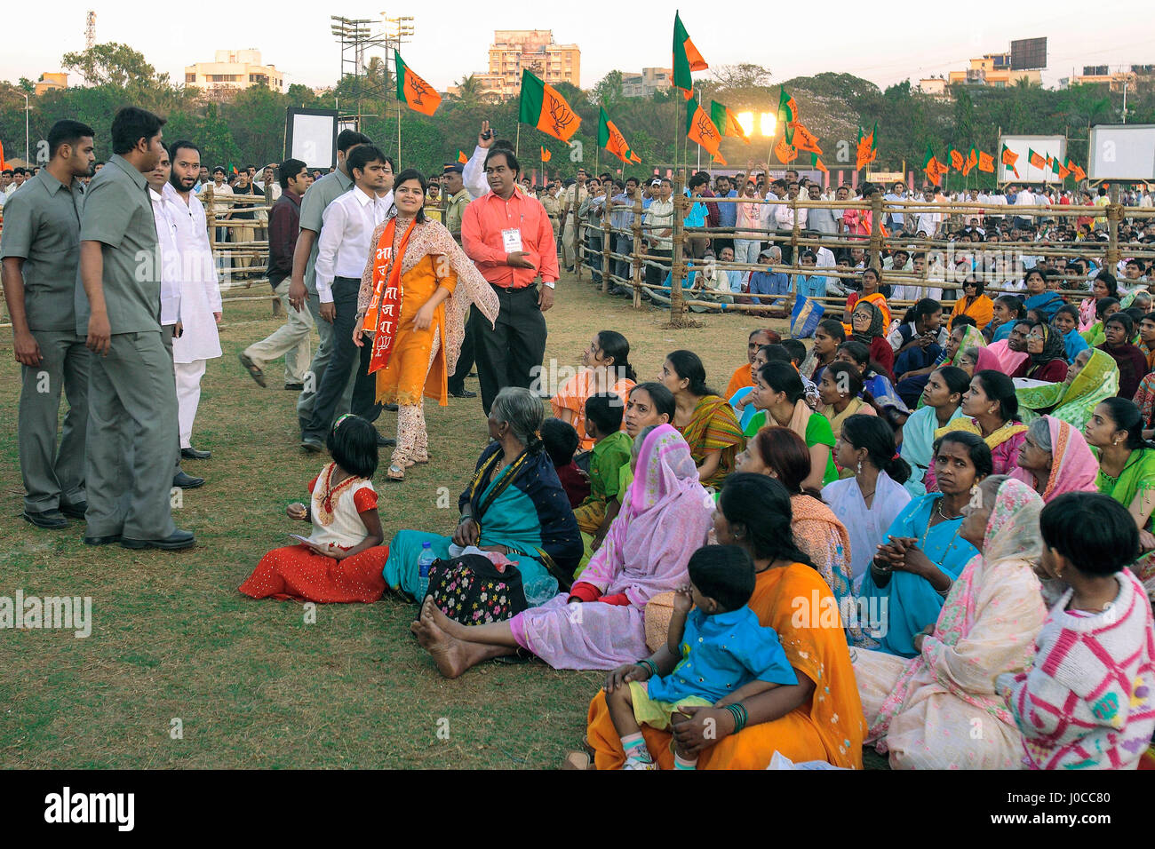 Bhartiya Janta Partei öffentliche Konferenz, Mumbai, Maharashtra, Indien, Asien Stockfoto