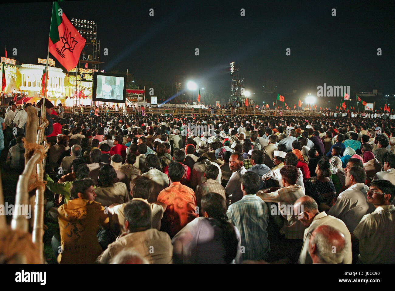 Bhartiya Janta Partei öffentliche Konferenz, Mumbai, Maharashtra, Indien, Asien Stockfoto