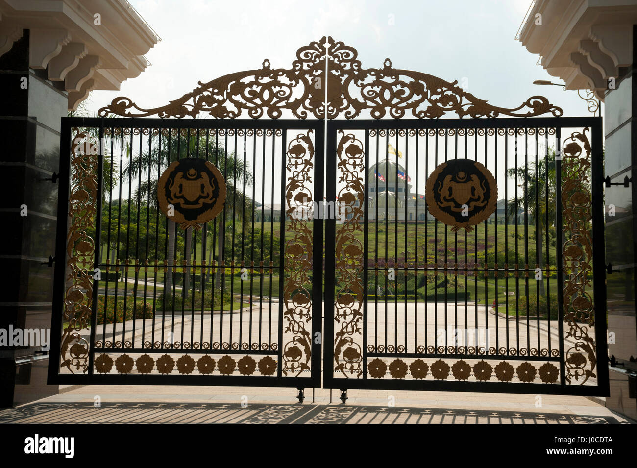 Eingangstor der Istana Negara Palast, Penang, Malaysia, Asien Stockfoto