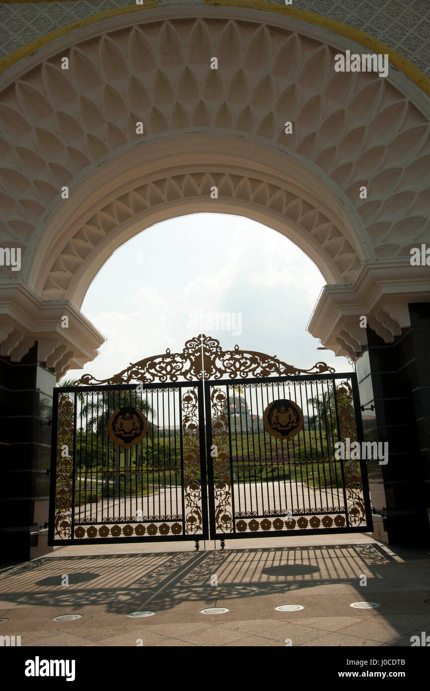 Eingangstor der Istana Negara Palast, Penang, Malaysia, Asien Stockfoto