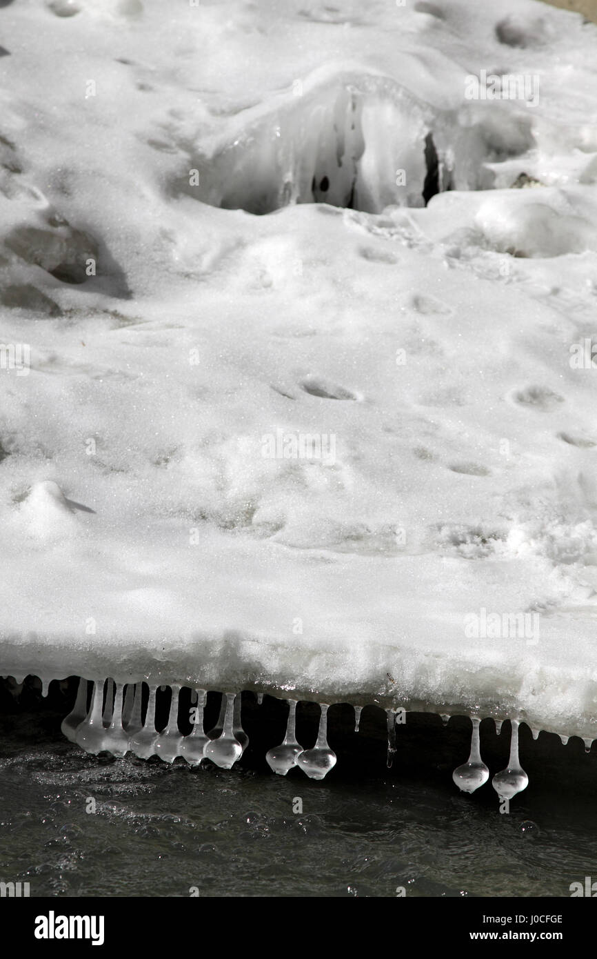 Frozen River, Chadar trek, Ladakh, Jammu & Kaschmir, Indien, Asien Stockfoto