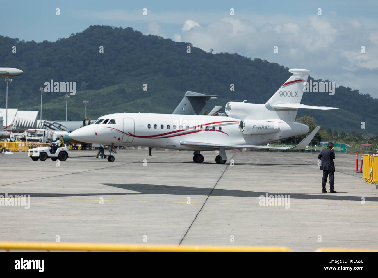 Dassault Aviation Falcon 900LX im Langkawi International Maritime und Aerospace (LIMA) Ausstellung 2017 Stockfoto