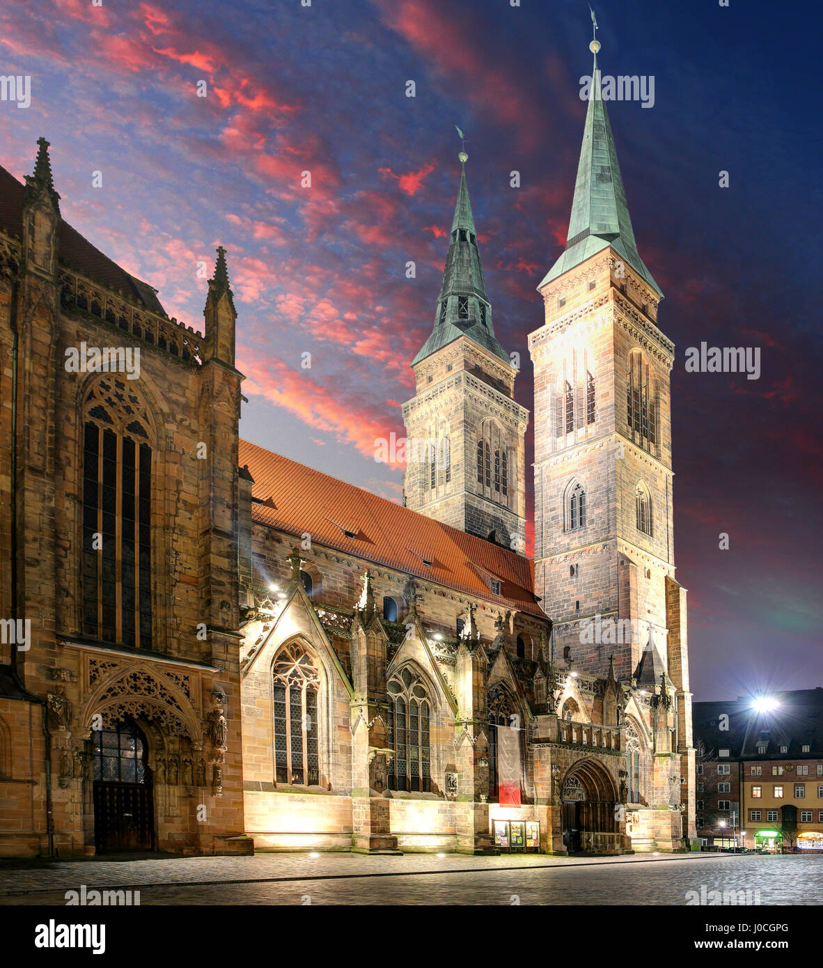 St. Lorenz-Kirche - Nürnberg, Deutschland Stockfoto