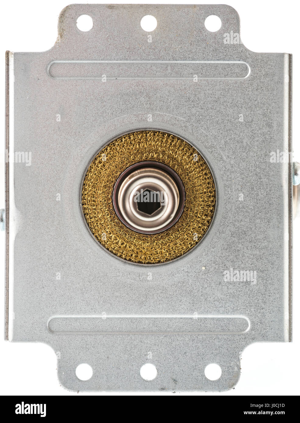 Ein Magnetron aus der Mikrowelle. Stockfoto