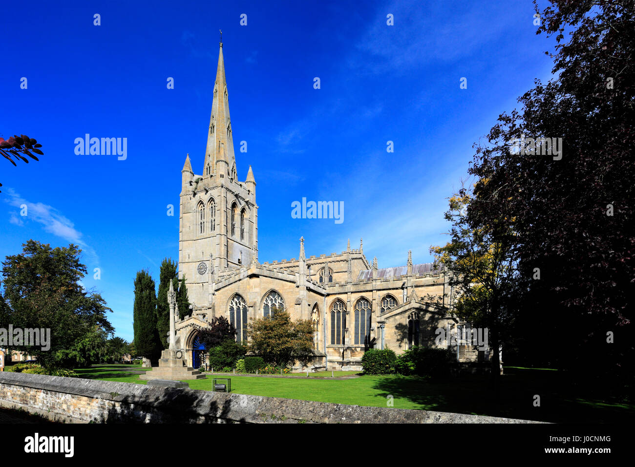 Alle heiligen Pfarrkirche, Marktstadt Oakham, Rutland County, England, Großbritannien Stockfoto