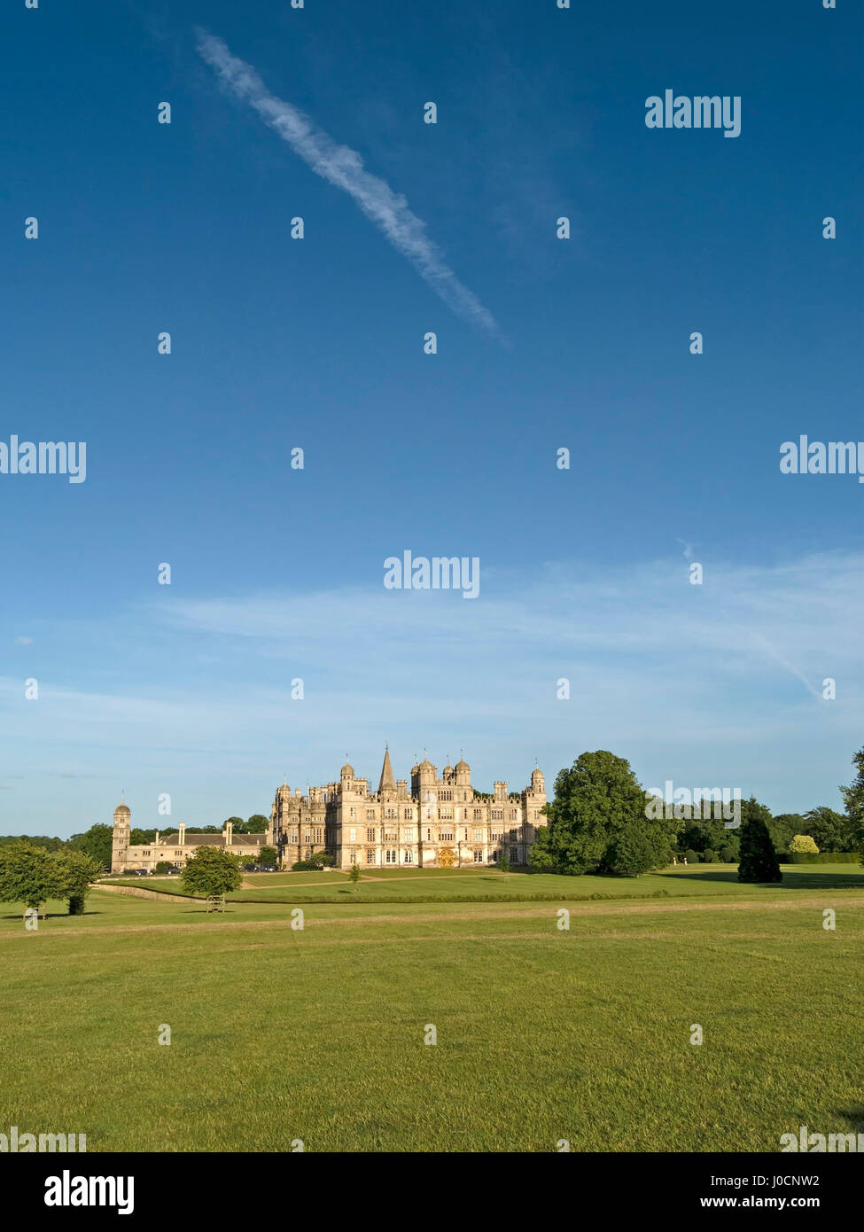 Burghley House Herrenhaus und Estate Gelände, Stamford, Lincolnshire, England, UK Stockfoto