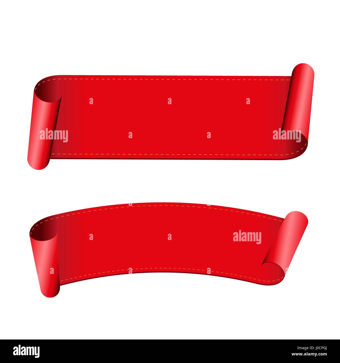 Red Ribbon-Vektor-set Stock Vektor