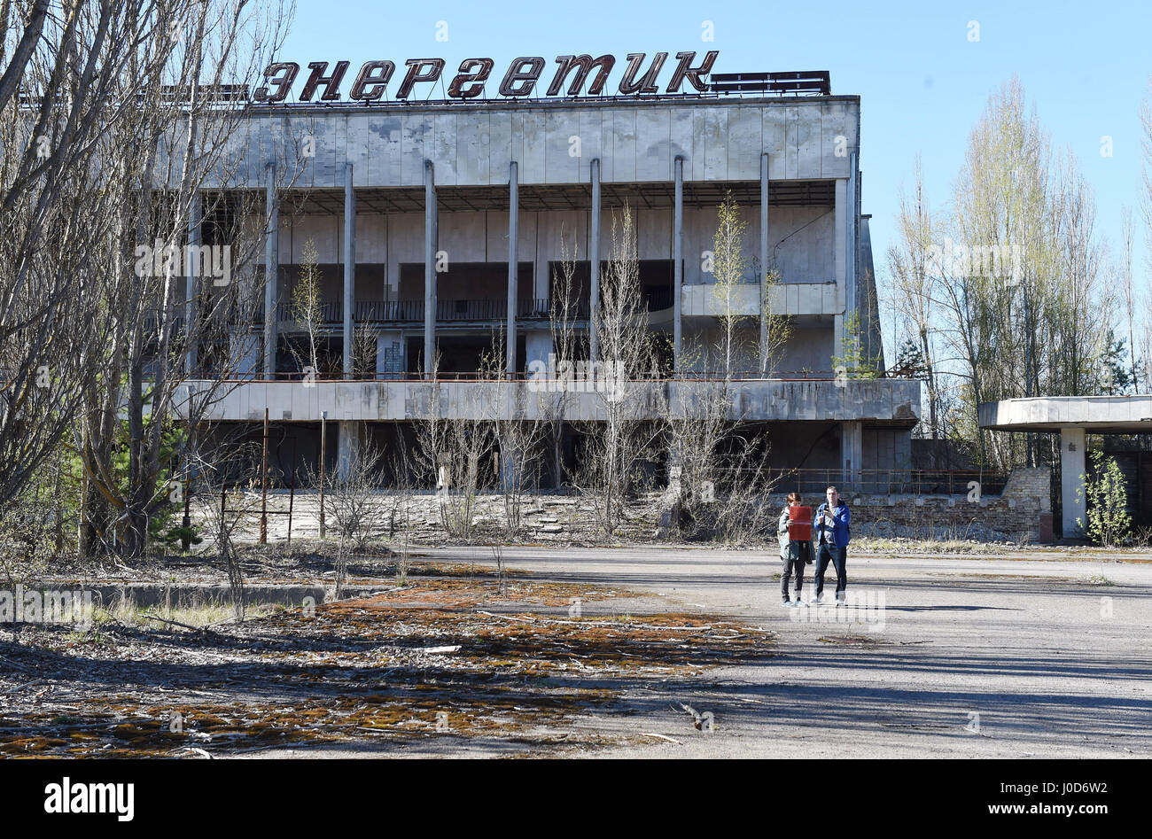 Pripjat, Ukraine. 9. April 2017. Die verlassene Stadt Prypjat, Ukraine