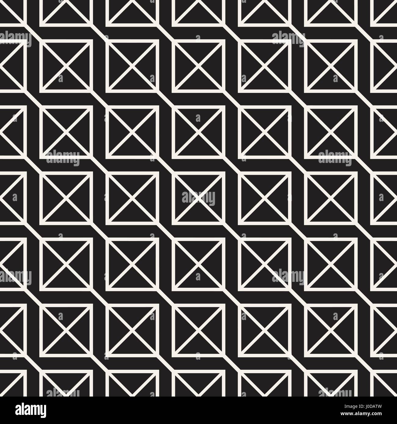 Nahtlose Muster Quadrate. Vector Abstract Background. Stilvolle geometrische Linienstruktur Stock Vektor