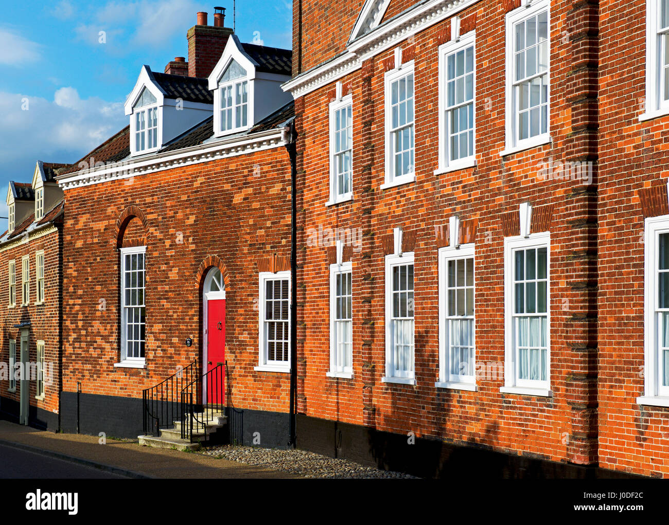 Backsteinbauten in Northgate, Beccles, Norfolk, England Großbritannien Stockfoto