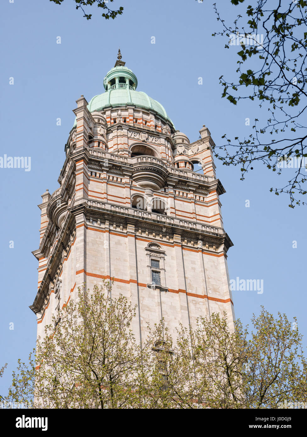 Viktorianische Turm am Imperial College der Universität London, England. Stockfoto