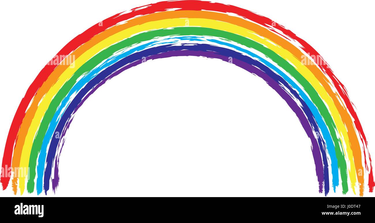 Vektor-Illustration eines Kindes wie das Zeichnen Grunge Regenbogen