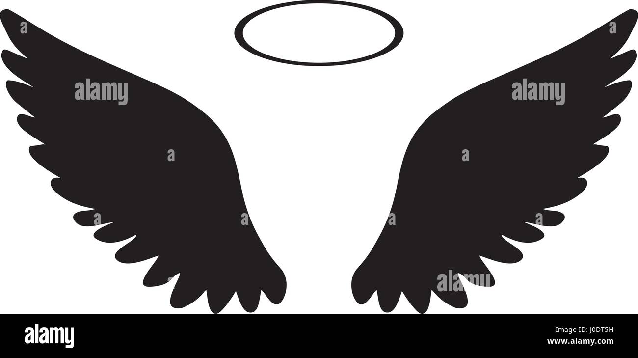Vektor-Illustration von Engel-Flügel-Symbol Stock Vektor