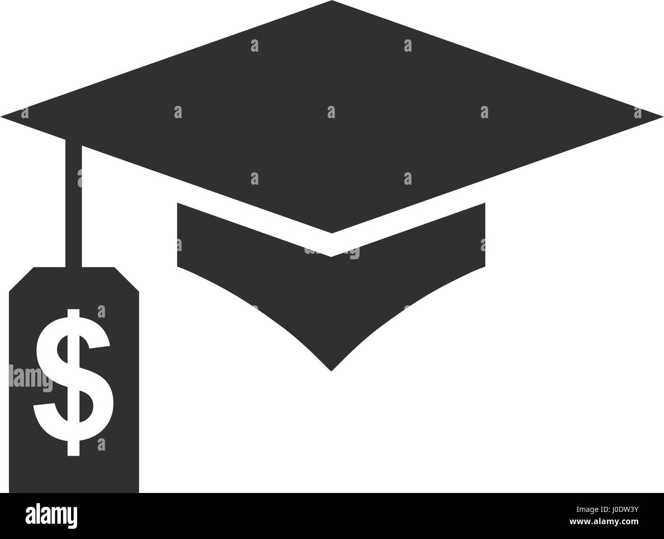 Graduate Student Loan Icon - Student Loan Grafiken für Bildung finanzielle Hilfe oder Unterstützung, staatliche Darlehen & Schulden Stock Vektor