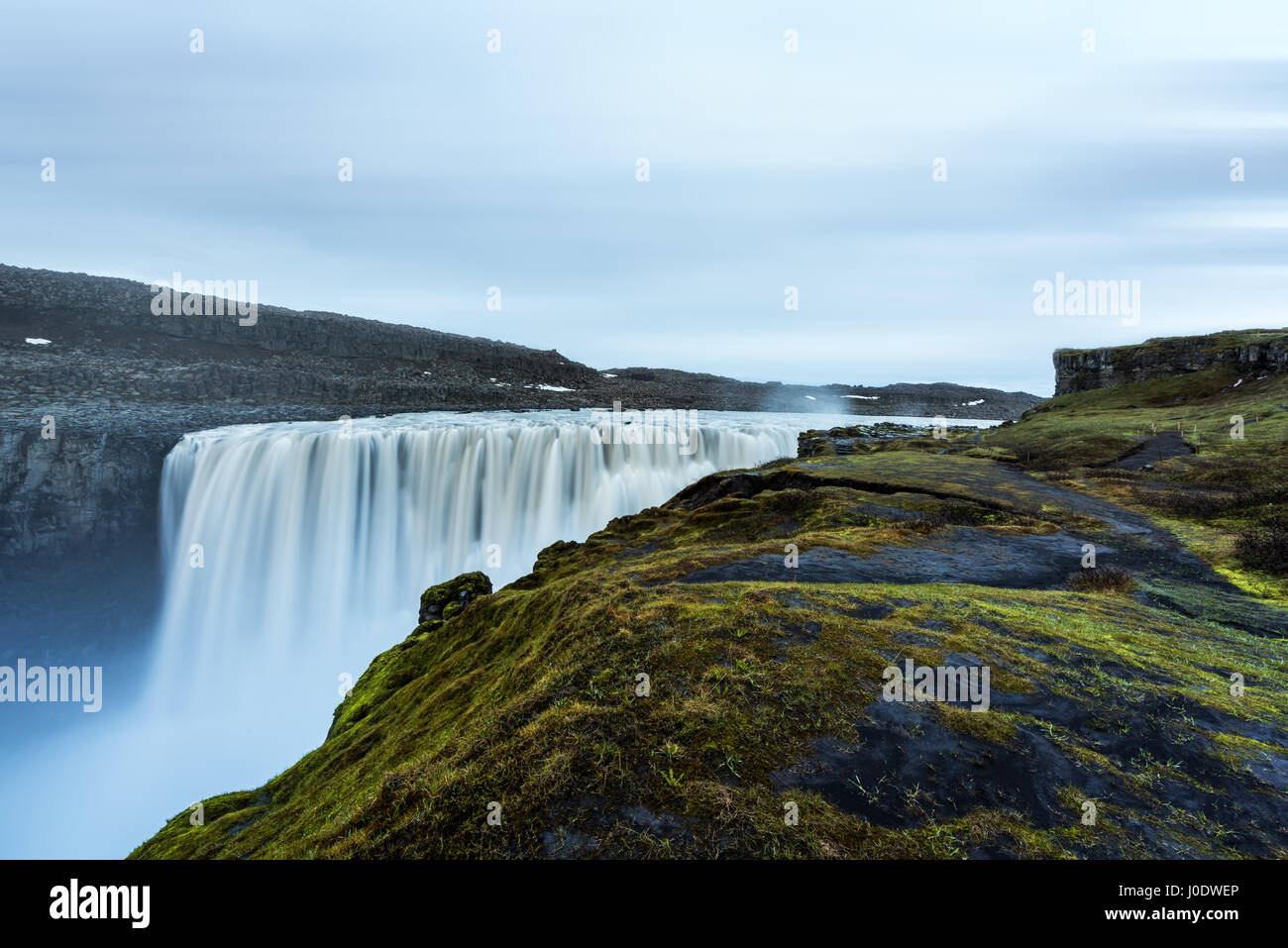 Dettifoss - mächtigsten Wasserfall Europas. Jokulsargljufur Nationalpark, Island. Stockfoto