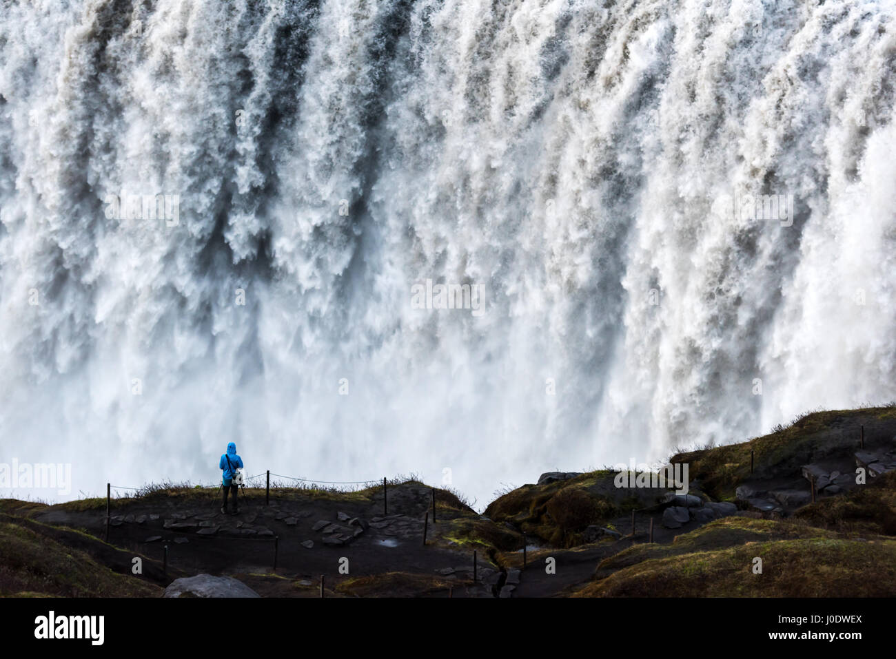 Dettifoss - mächtigsten Wasserfall Europas. Jokulsargljufur Nationalpark, Island. Stockfoto