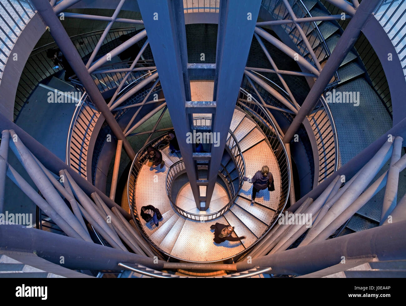 Treppe an der u-Bahn Haltestelle Reinoldikirche, Dortmund, Ruhr District, North Rhine-Westphalia, Deutschland Stockfoto