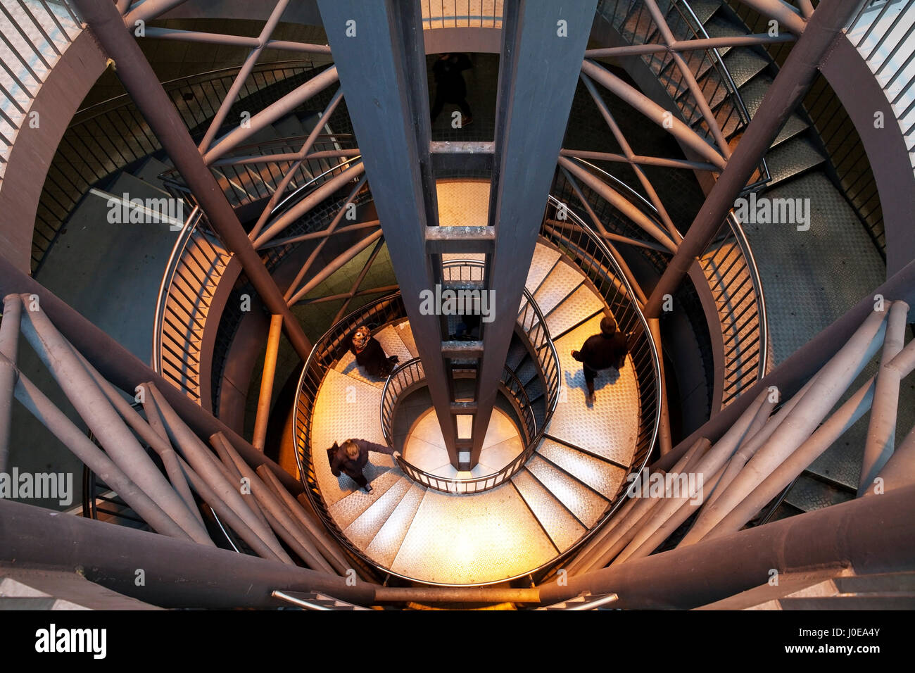 Treppe an der u-Bahn Haltestelle Reinoldikirche, Dortmund, Ruhr District, North Rhine-Westphalia, Deutschland Stockfoto