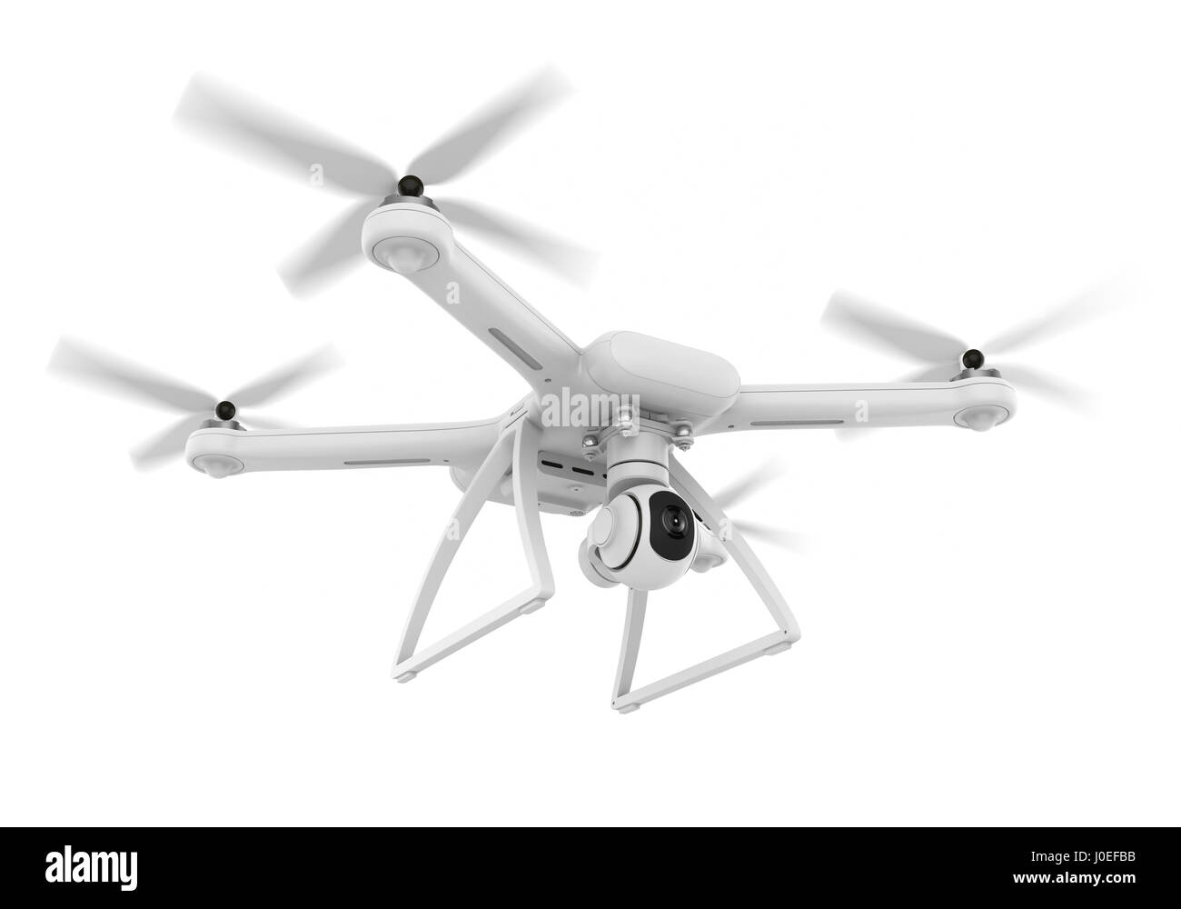Quadcopter Drone isoliert Stockfoto