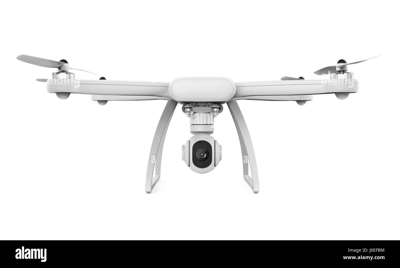 Quadcopter Drone isoliert Stockfoto