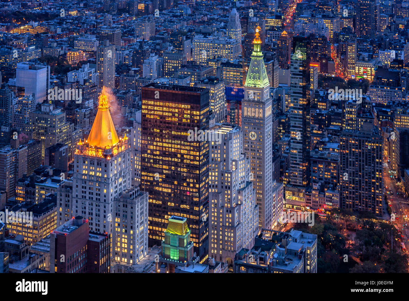 Skyline von New York City, Manhattan, USA Stockfoto