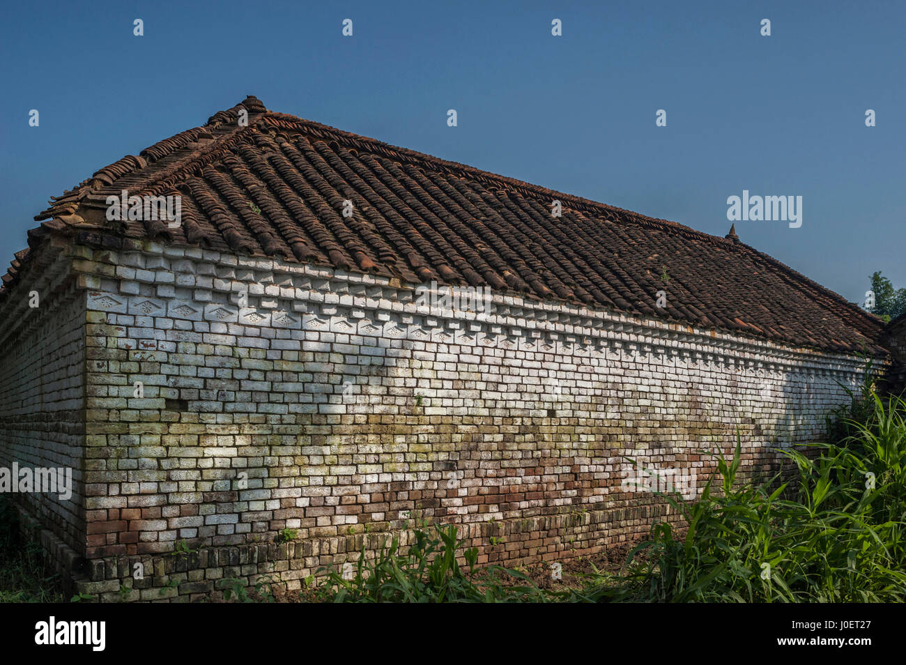 Dorfhaus, Chhapaiya, Uttar Pradesh, Indien, Asien Stockfoto