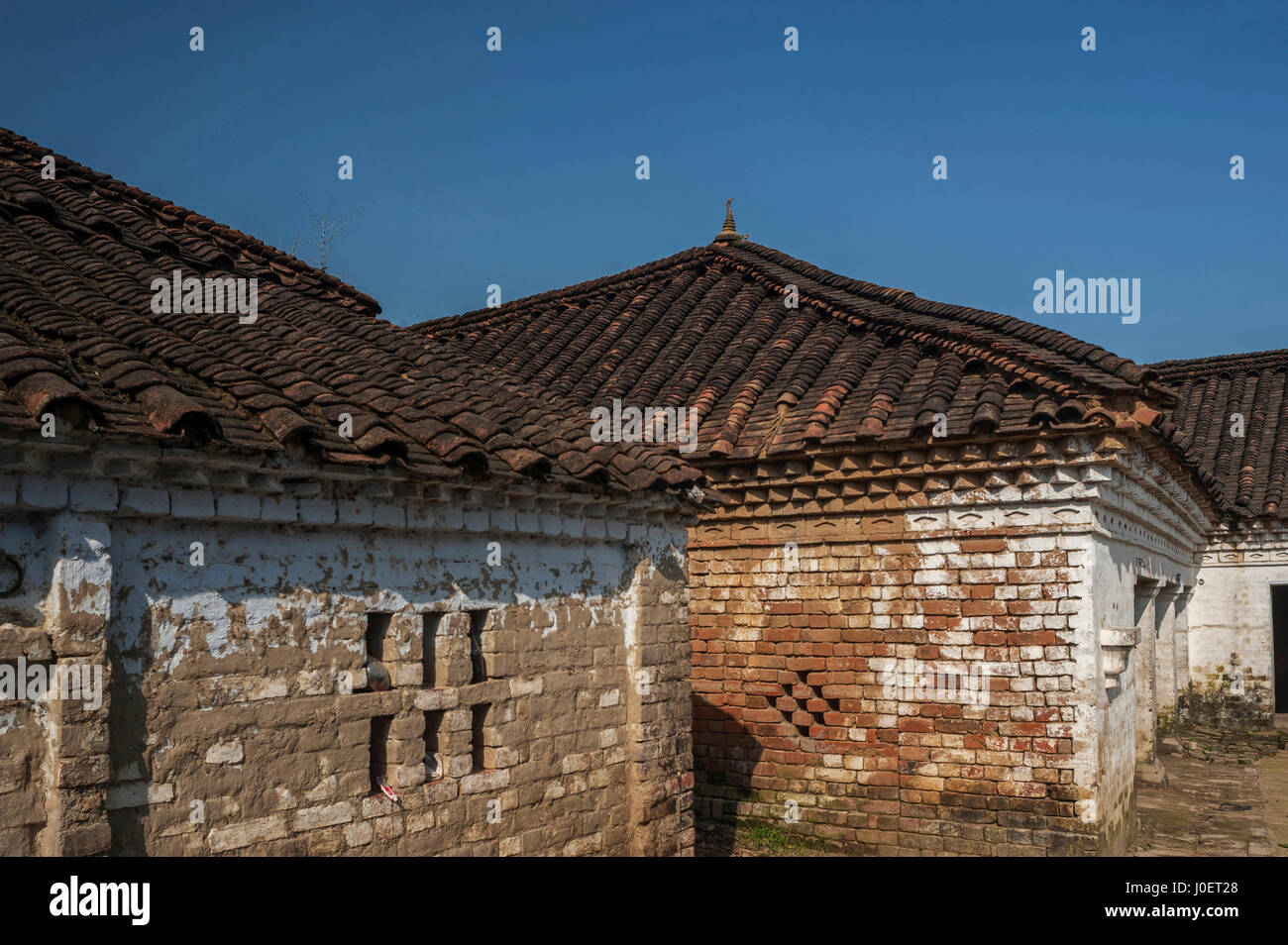 Dorfhaus, Chhapaiya, Uttar Pradesh, Indien, Asien Stockfoto