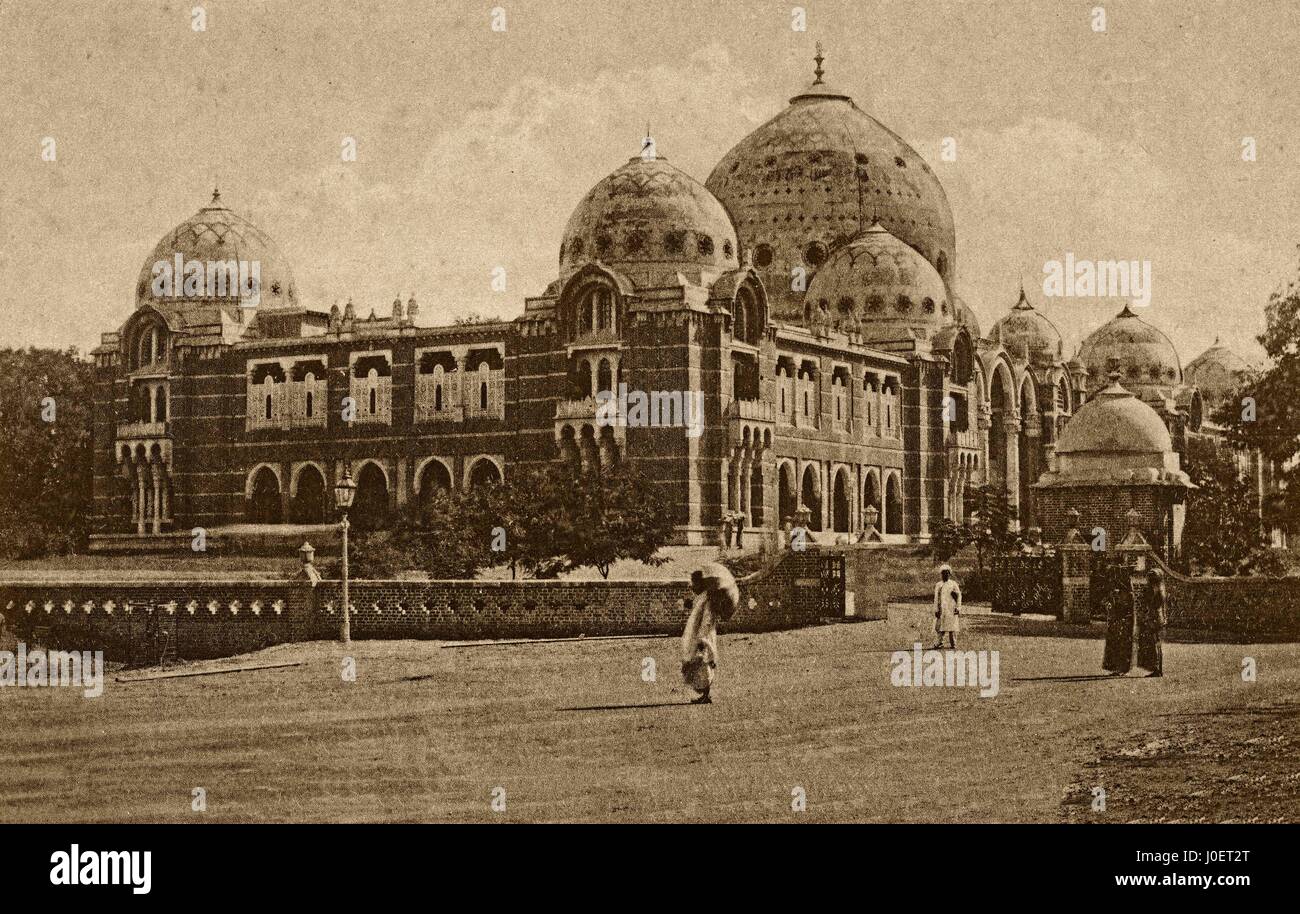 Vintage Foto von Baroda College, Vadodara, Gujarat, Indien, Asien Stockfoto