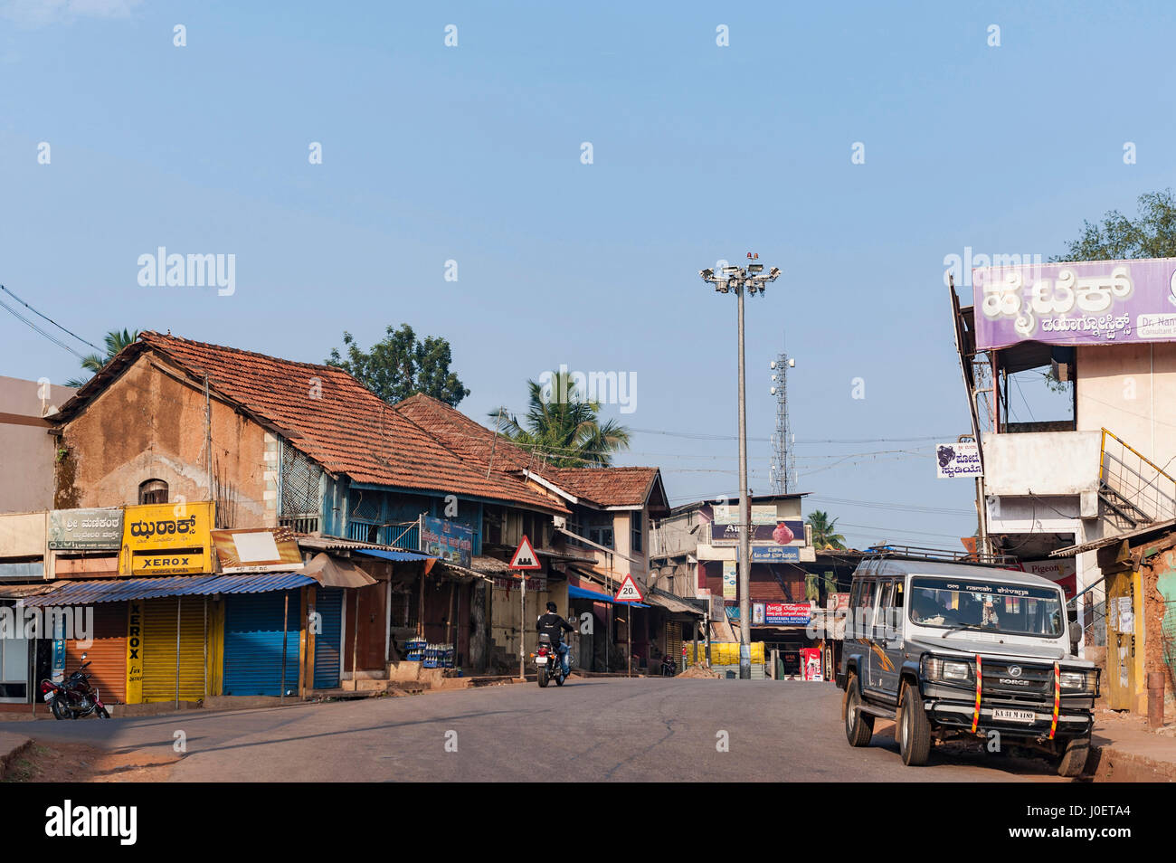 Straße Yellapur Uttara Kannada Karnataka, Indien, Asien Stockfoto