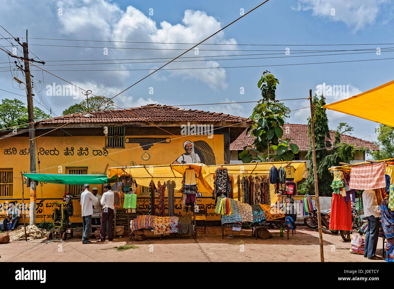 Dorfmarkt, Banavasi, Sirsi, Uttara Kannada, Karnataka, Indien, Asien Stockfoto