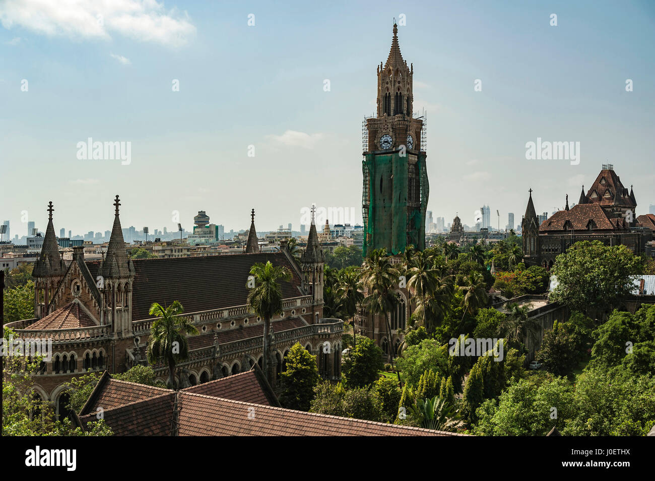 Renovierung, Rajabai Clock Tower, Mumbai, Maharashtra, Indien, Asien Stockfoto