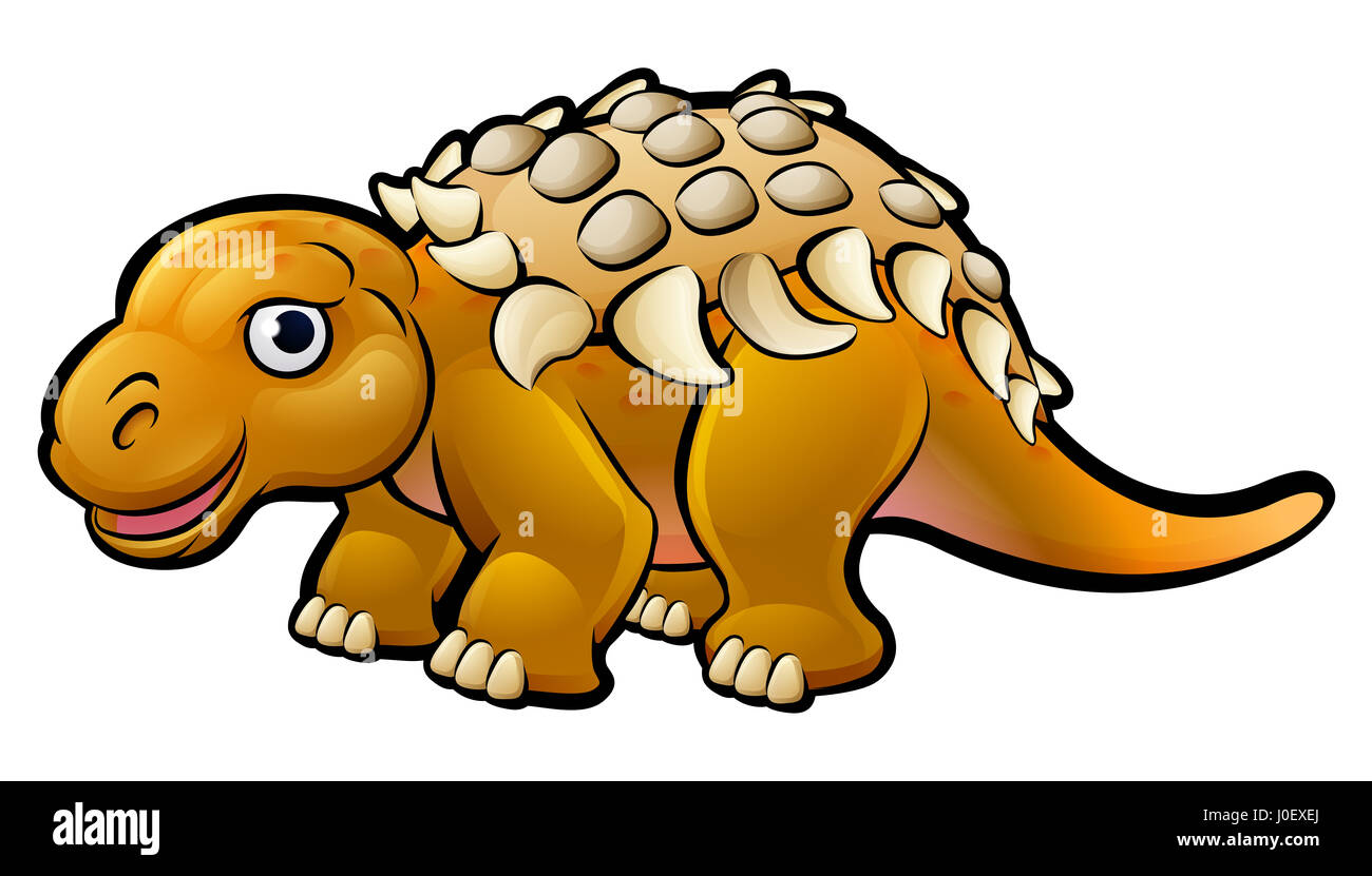 Eine Comicfigur von Ankylosaurus Dinosaurier Tiere Stockfoto