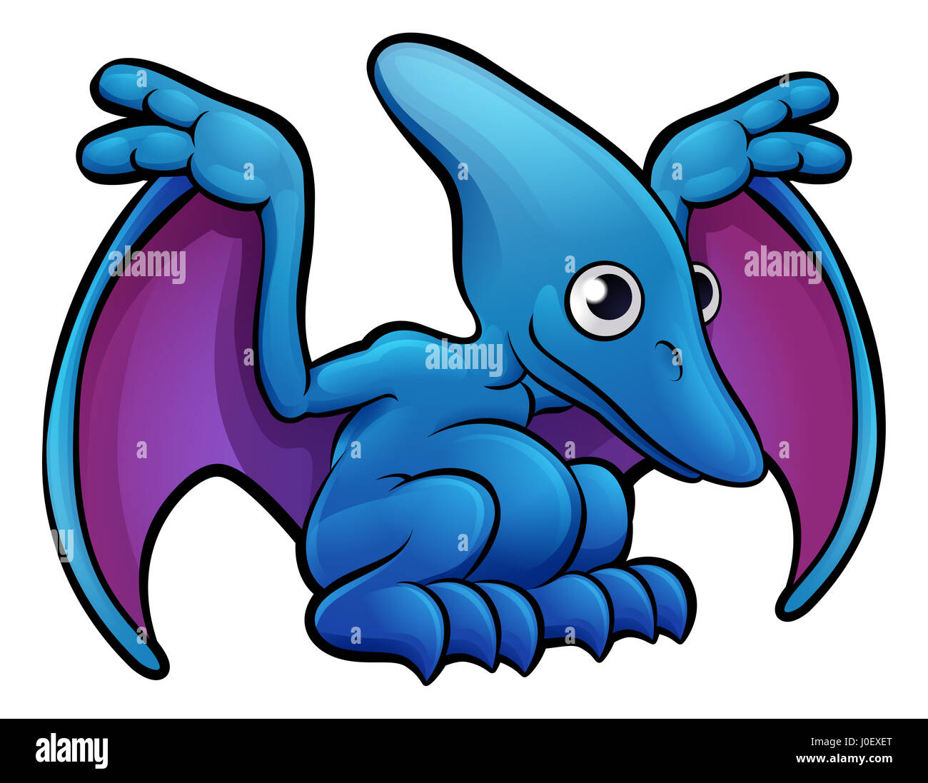 Eine Comicfigur Flugsaurier Dinosaurier Tiere Stockfoto