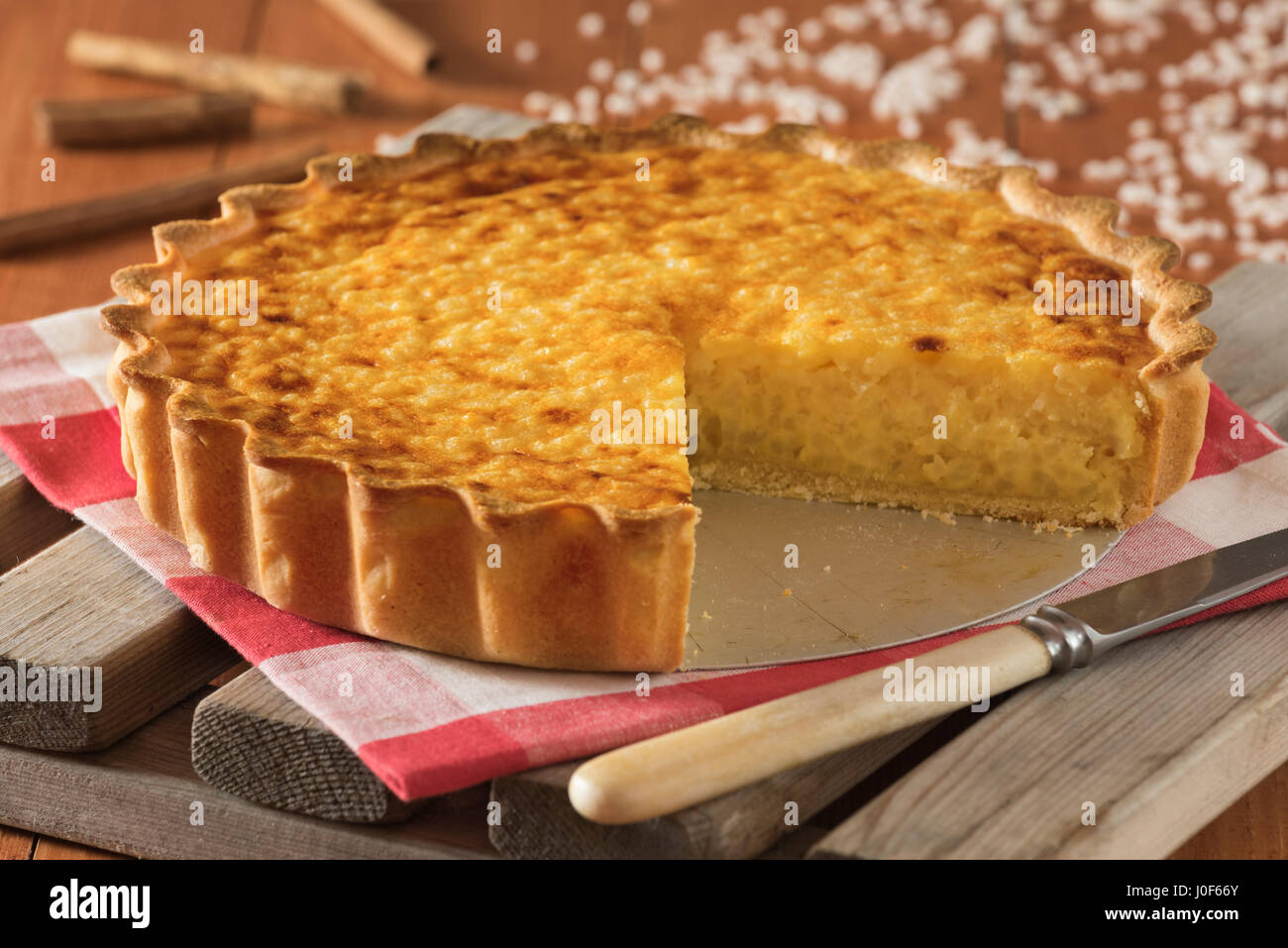 Rijsttaart. Belgische Reis Torte. Belgien-Niederlande-Essen ...