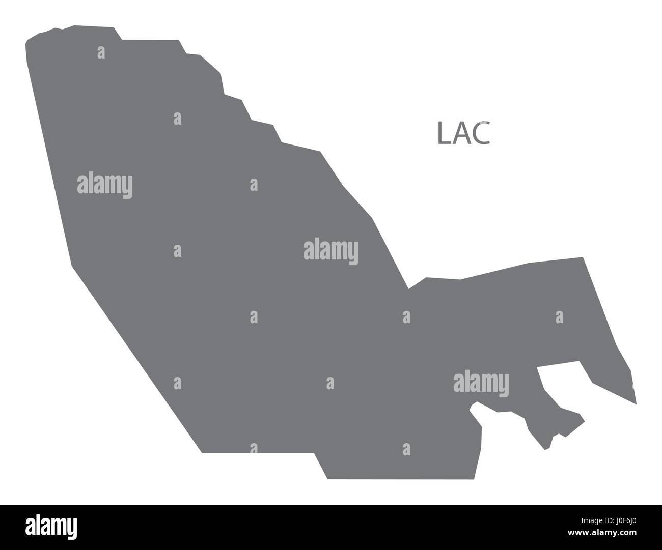 Lac Tschad Region Karte grau Abbildung silhouette Stock Vektor