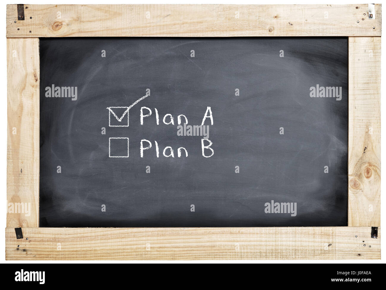 Planen Sie einen Plan b Stockfoto