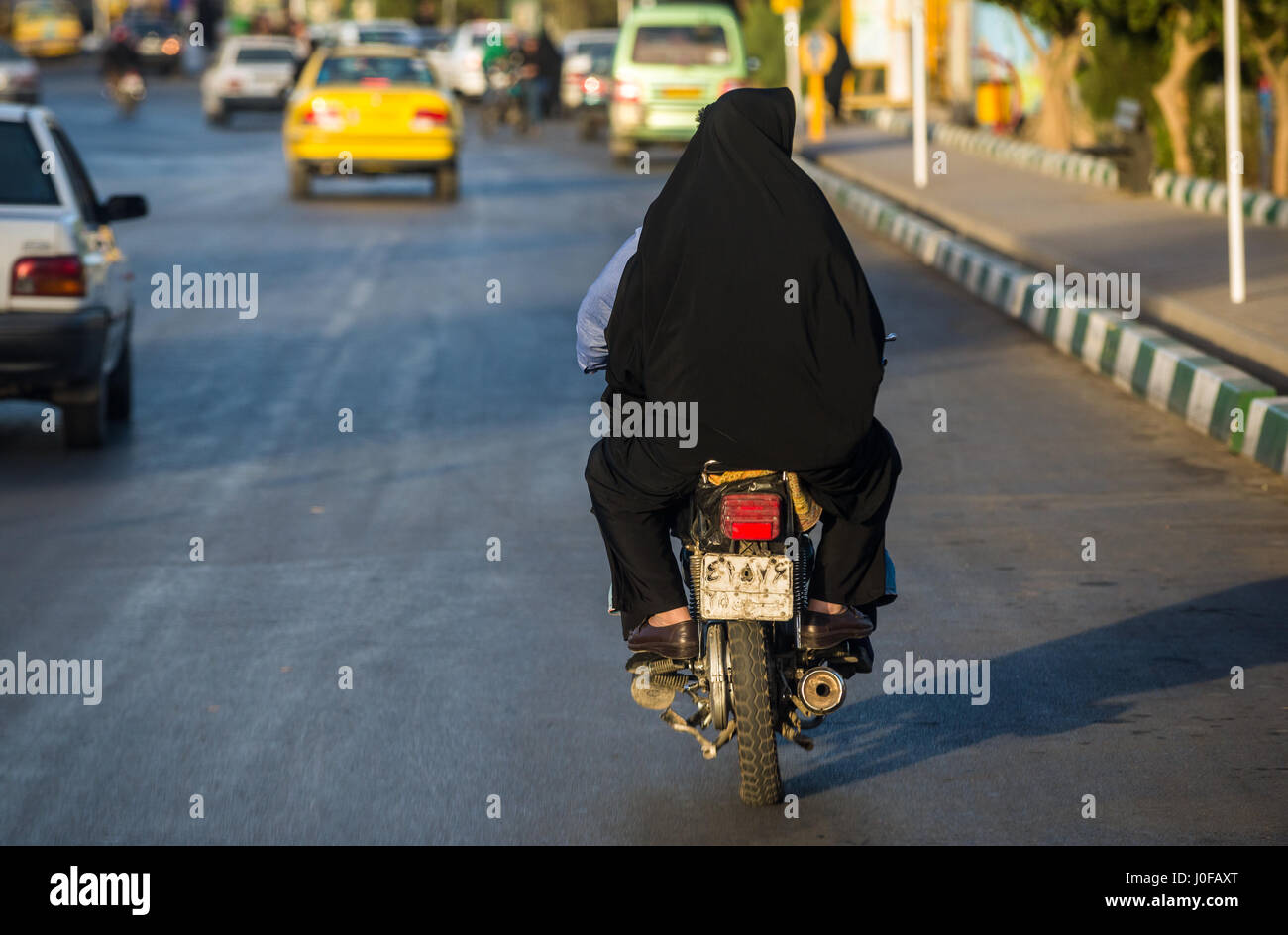 Straße in Qom, Hauptstadt der Provinz Qom im Iran Stockfoto