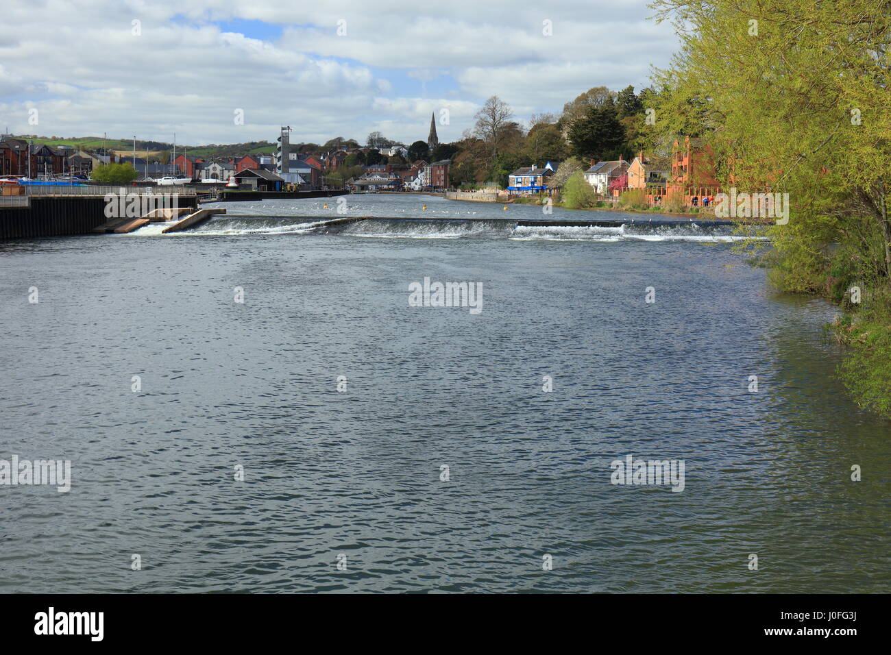Karottenhosenträger Weir, Kai Exeter, Devon, England, UK Stockfoto