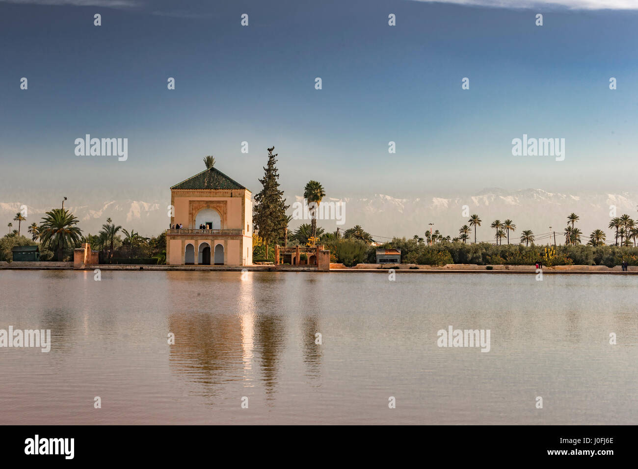 Menara-Gärten in Marrakesch (Marokko) Stockfoto