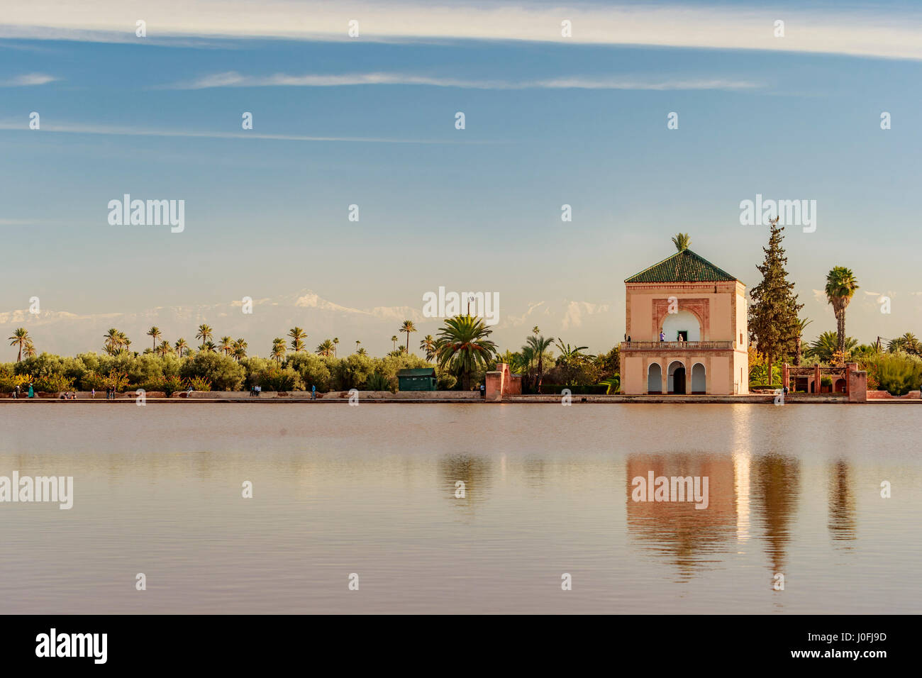 Menara-Gärten in Marrakesch (Marokko) Stockfoto