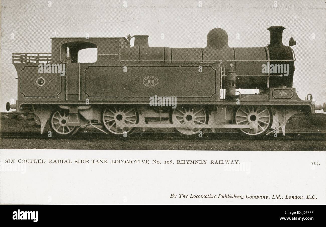 Lok Nr. 108: 0-6-2 [sechs gekoppelt] radialen Seite Tank Lokomotive Stockfoto
