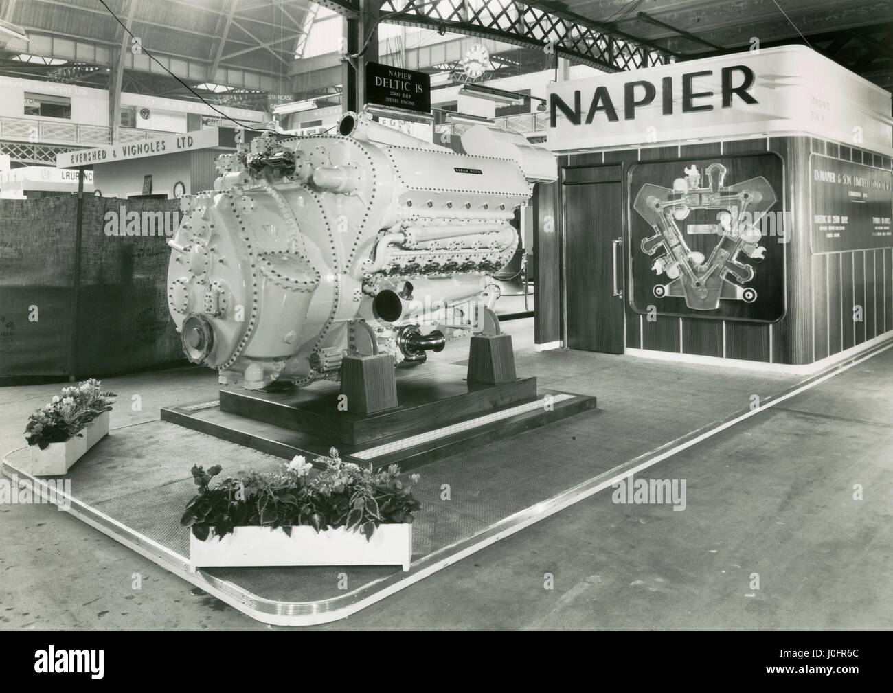 Napier Deltic 18 2500 PS Dieselmotor Show Stockfoto