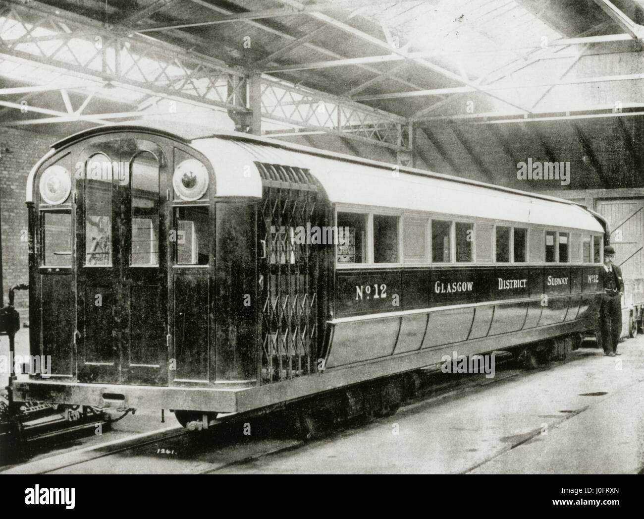Glasgow District Subway train Stockfoto