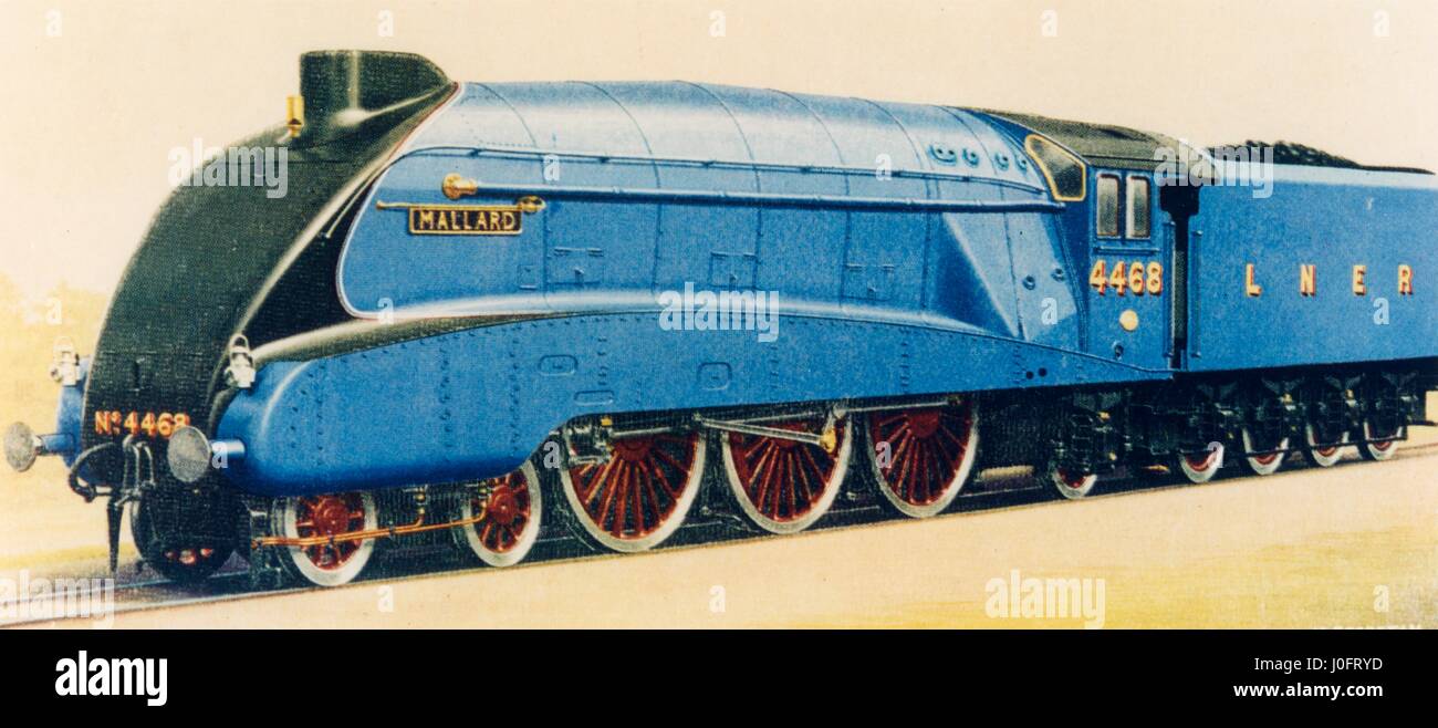 Stockente, 3-Zylinder-Lok gebaut keine 4468 bei Doncaster Works nach Plänen von Sir Nigel Gresley Stockfoto