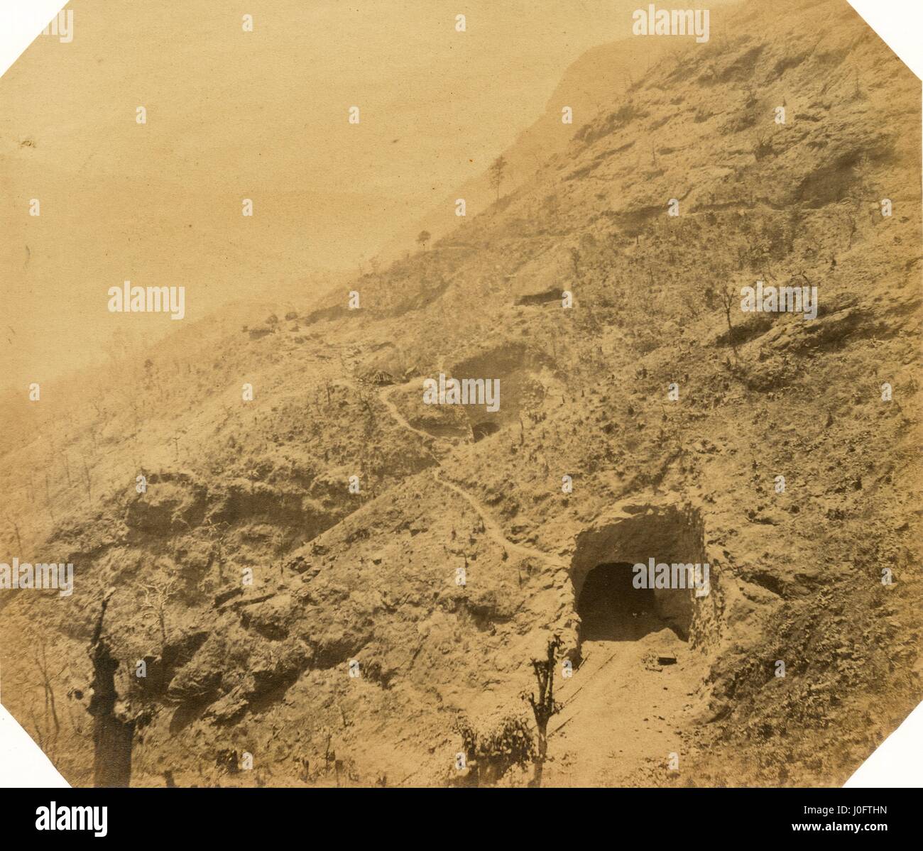 Tunnel, 17 und 18 von oben Tunnel 16, suchen die Steigung; bei 7 3/4 Meilen Stockfoto