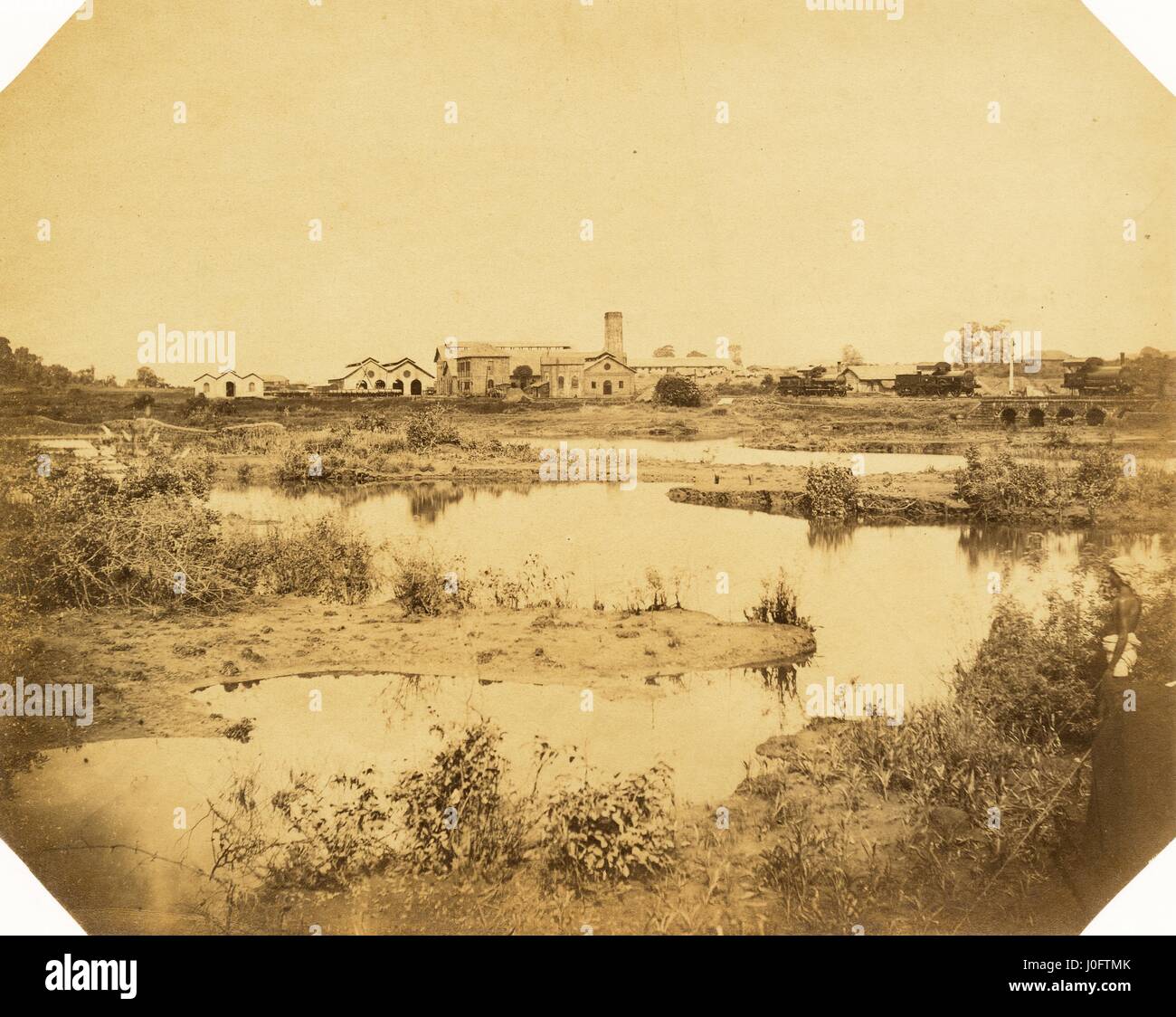 Lanowlee Depot und die Gipfel der Neigung; bei 15 3/4 Meilen Stockfoto