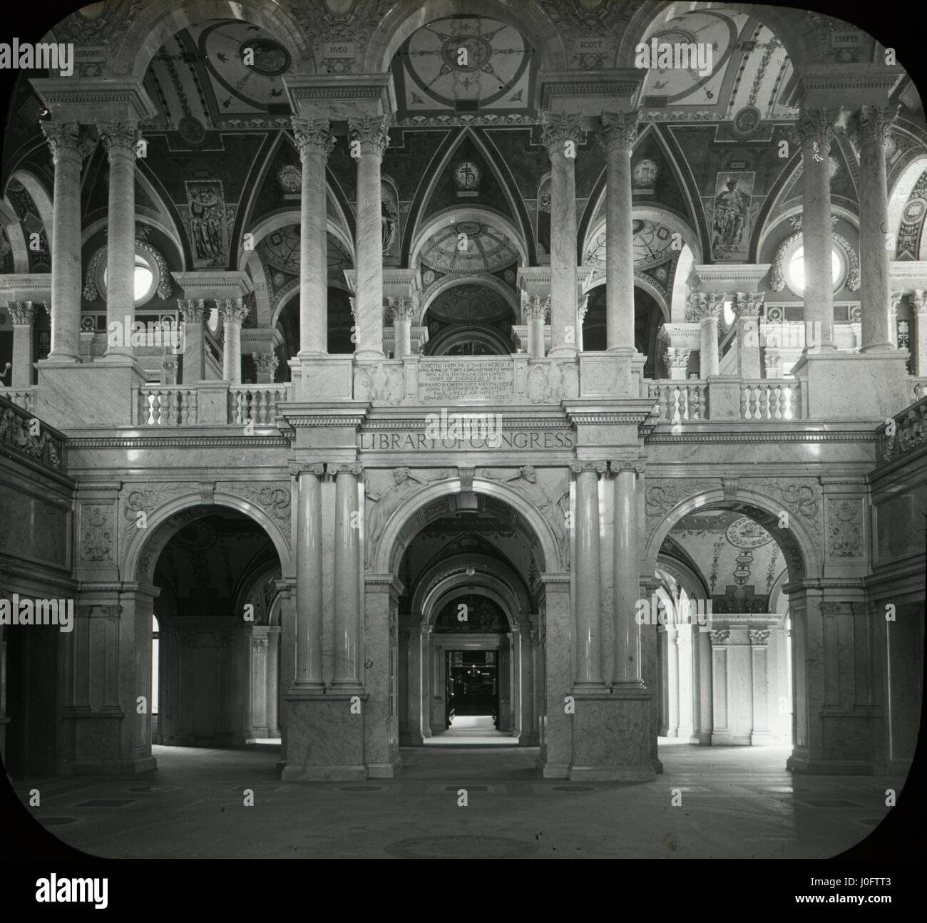 Marmorierte Lobby von der Library of Congress Stockfoto
