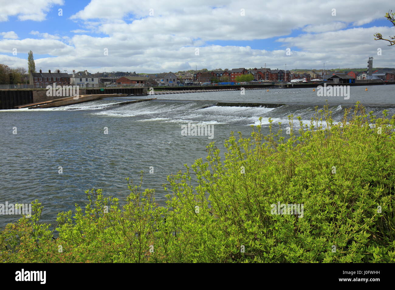 Karottenhosenträger Weir, Kai Exeter, Devon, England, UK Stockfoto